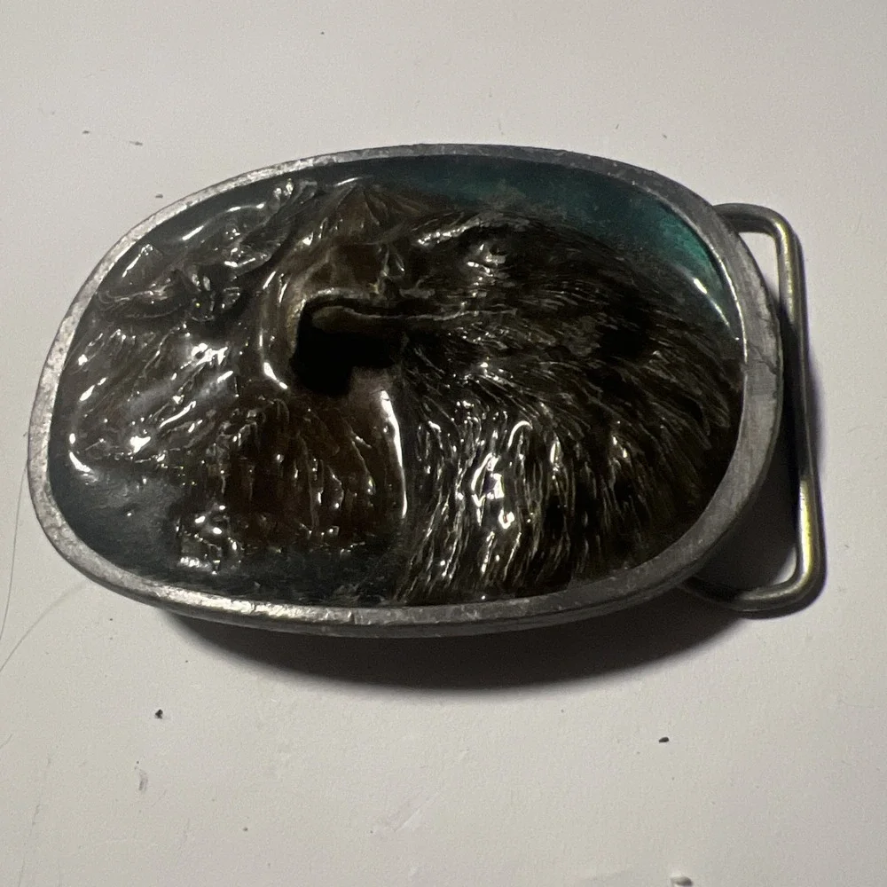 VTG C & J Eagle Belt Buckle USA Detailed and Dimensional 1986 Numbered 1135